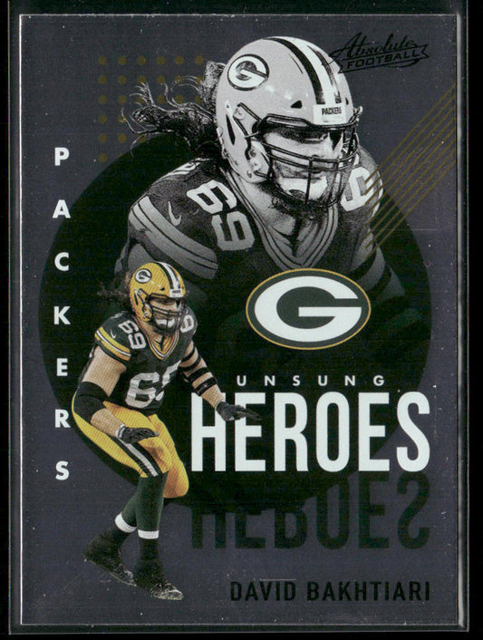David Bakhtiari 2021 Panini Absolute Unsung Heroes #UH1 Green Bay Packers