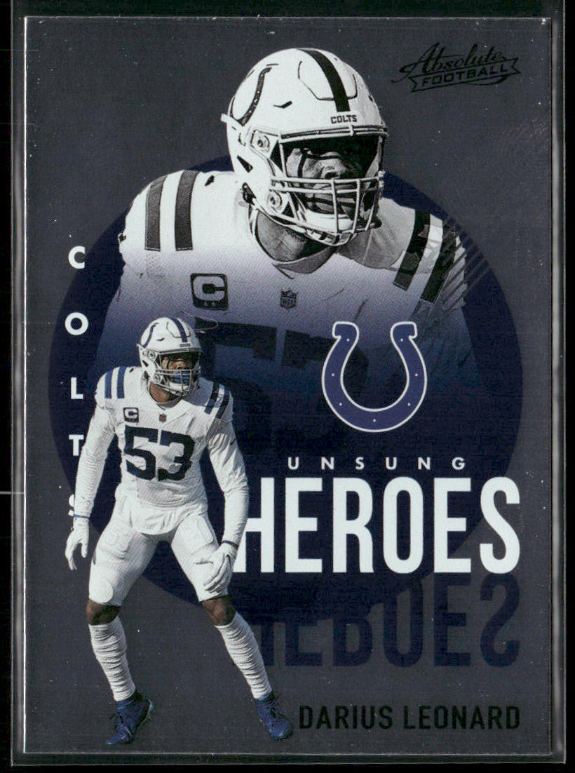 Darius Leonard 2021 Panini Absolute Unsung Heroes #UH7 Indianapolis Colts