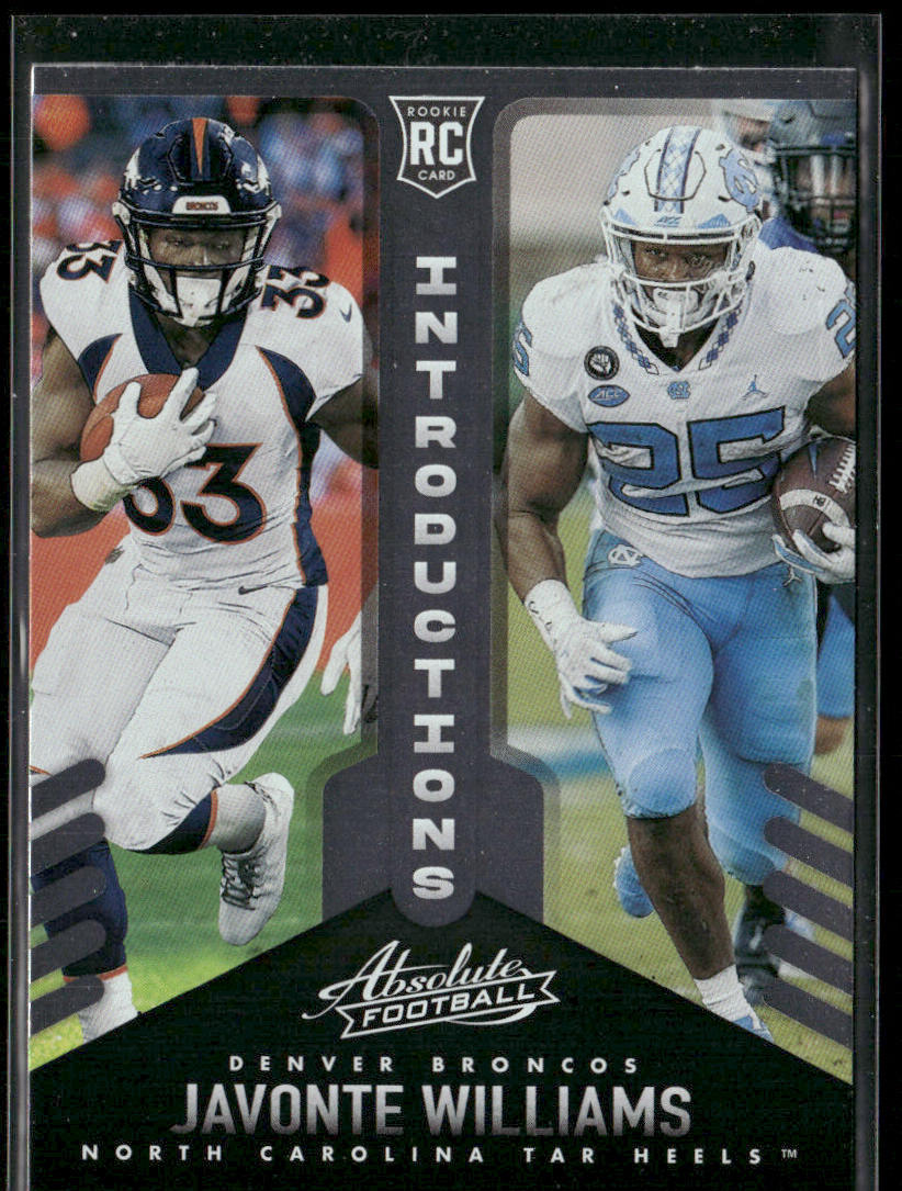 Javonte Williams 2021 Panini Absolute Introductions #INT-15