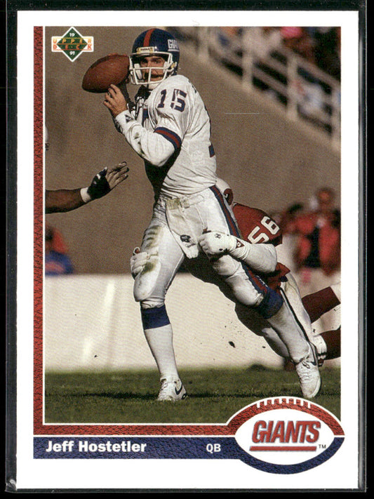 Jeff Hostetler 1991 Upper Deck #156b New York Giants