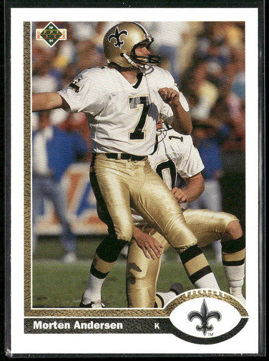 Morten Andersen 1991 Upper Deck #226c New Orleans Saints