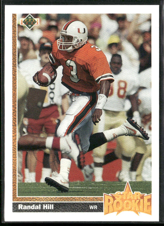 Randal Hill 1991 Upper Deck #28c RC Miami Dolphins