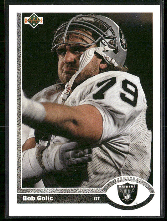 Bob Golic 1991 Upper Deck #275b Los Angeles Raiders
