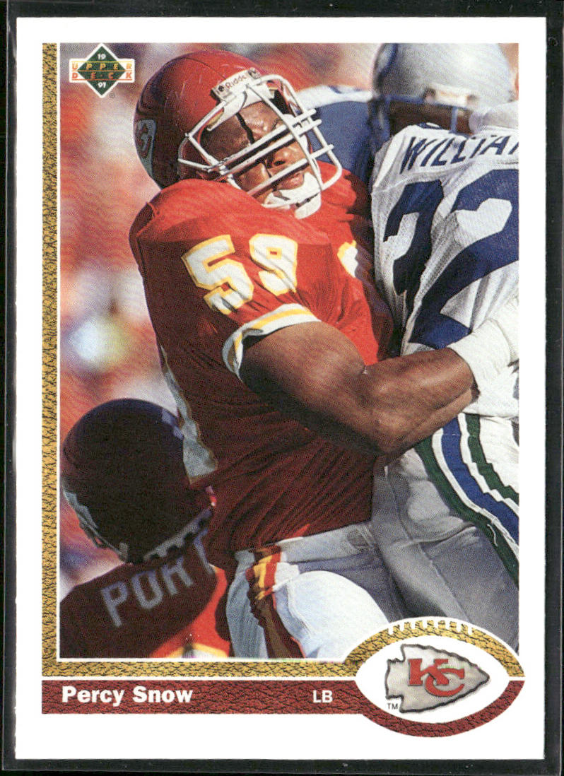 Percy Snow 1991 Upper Deck #36b Kansas City Chiefs