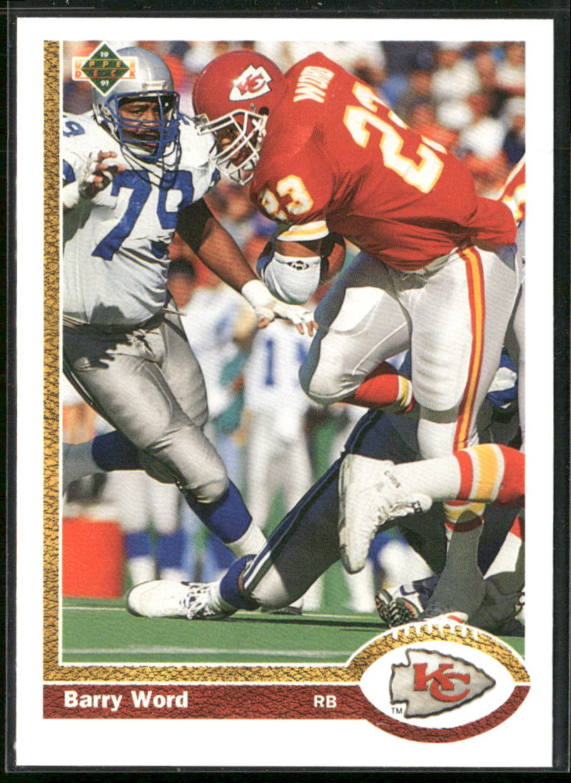 Barry Word 1991 Upper Deck #40 Kansas City Chiefs