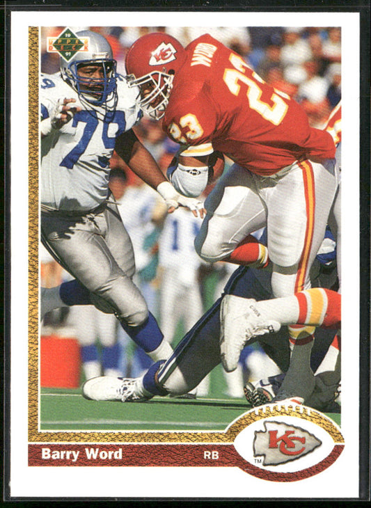 Barry Word 1991 Upper Deck #40 Kansas City Chiefs