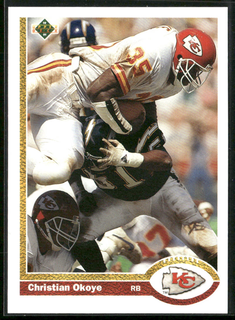 Christian Okoye 1991 Upper Deck #176 Kansas City Chiefs