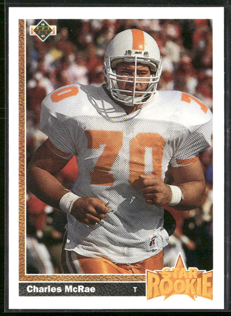 Charles McRae 1991 Upper Deck #6c RC Tampa Bay Buccaneers