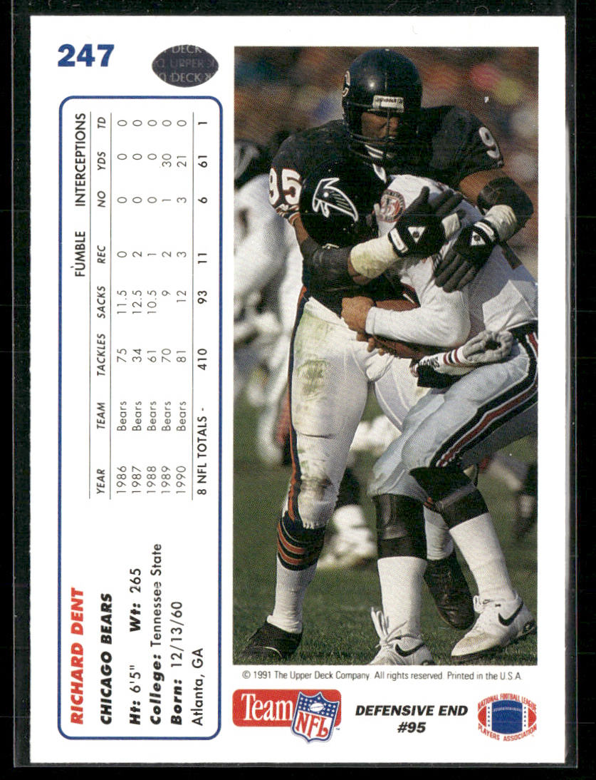 Richard Dent 1991 Upper Deck #247 Chicago Bears