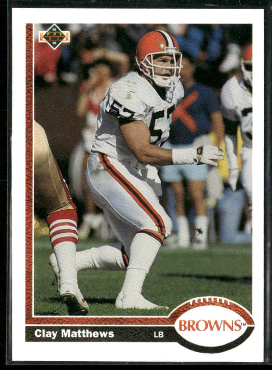 Clay Matthews 1991 Upper Deck #310 Cleveland Browns