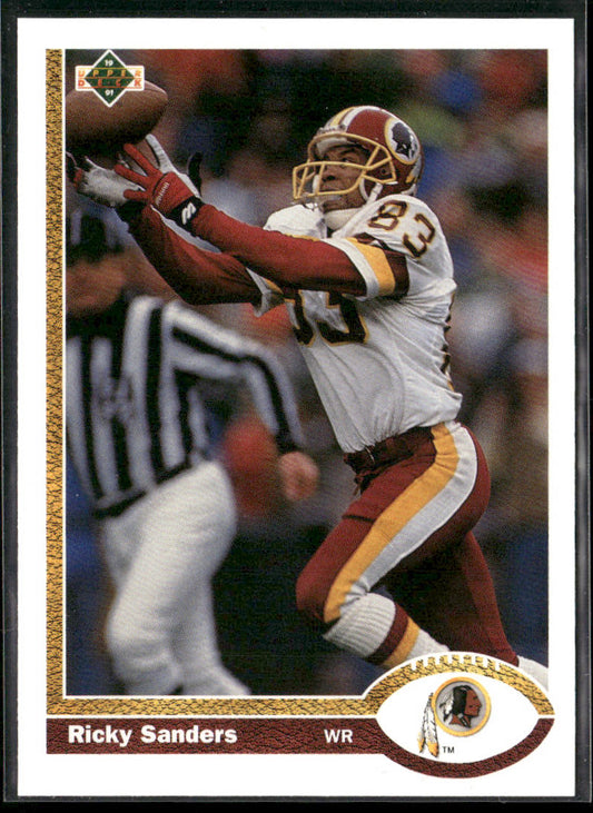 Ricky Sanders 1991 Upper Deck #141c Washington Redskins