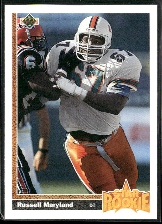 Russell Maryland 1991 Upper Deck #5b RC Dallas Cowboys