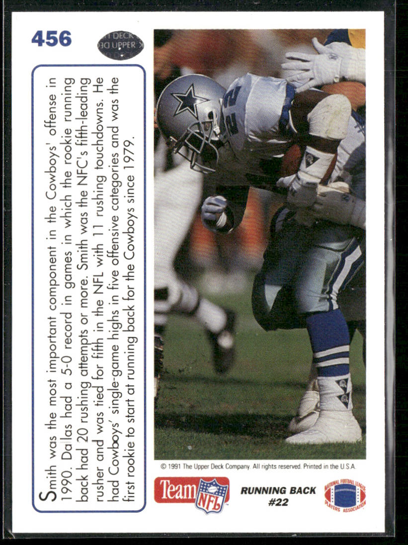 Emmitt Smith 1991 Upper Deck #456 Dallas Cowboys