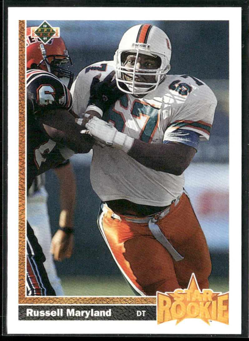 Russell Maryland 1991 Upper Deck #5c RC Dallas Cowboys