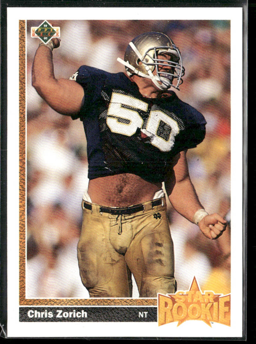 Chris Zorich 1991 Upper Deck #10 RC Chicago Bears