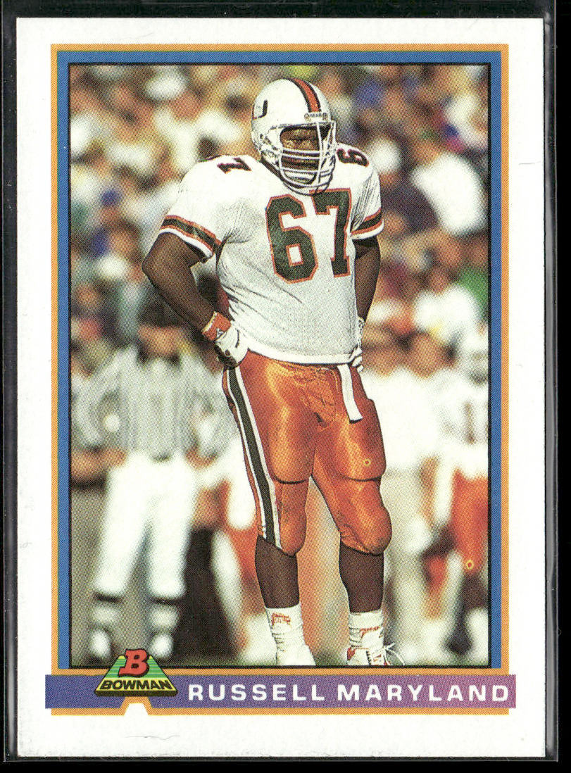 Russell Maryland 1991 Bowman #104 RC Dallas Cowboys