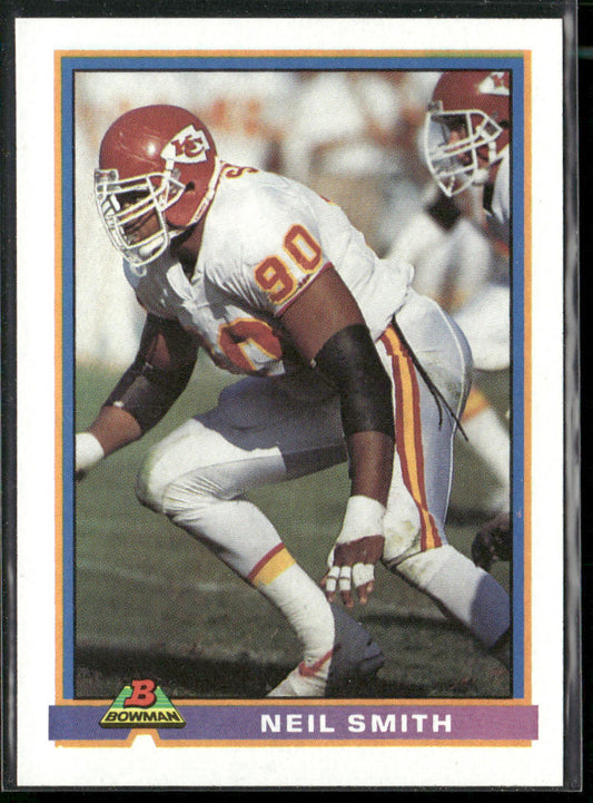 Neil Smith 1991 Bowman #224 Kansas City Chiefs