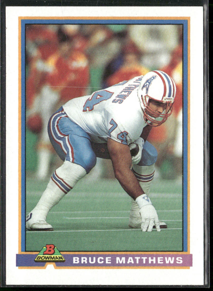 Bruce Matthews 1991 Bowman #187 Houston Oilers