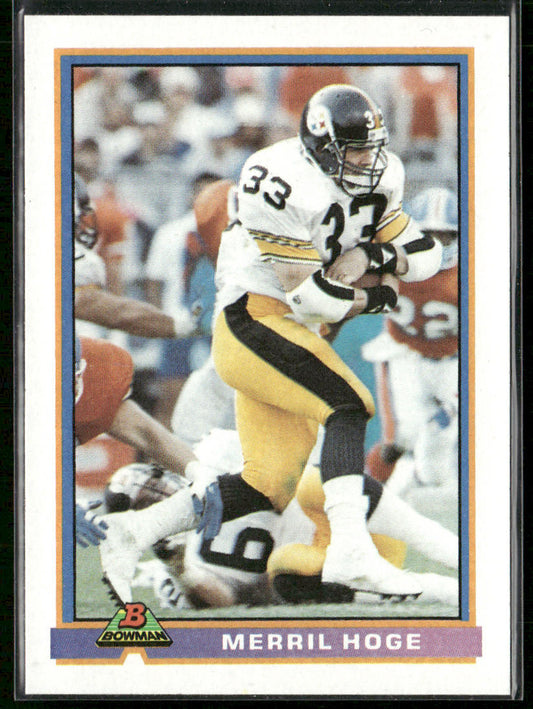 Merril Hoge 1991 Bowman #448 Pittsburgh Steelers