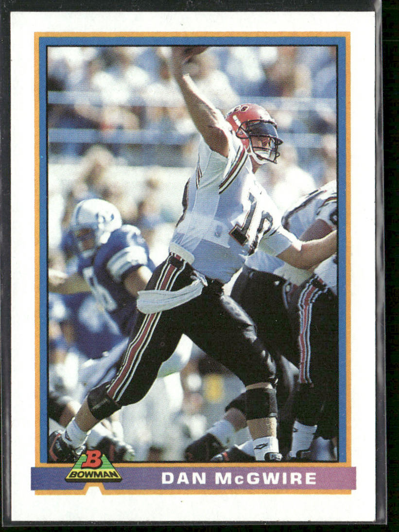 Dan McGwire 1991 Bowman #509b RC Seattle Seahawks