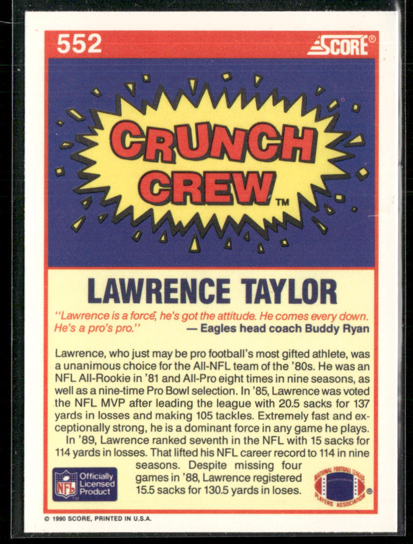 Lawrence Taylor 1990 Score #552 New York Giants
