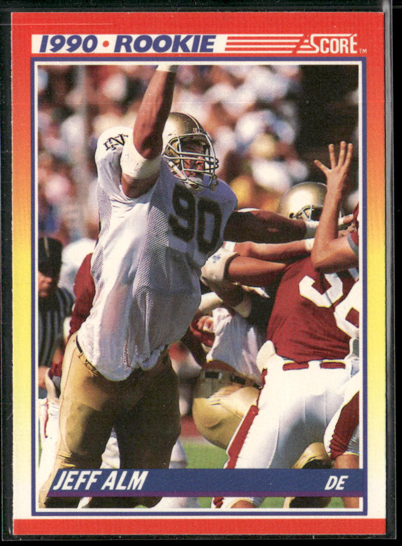 Jeff Alm 1990 Score #298 RC Notre Dame Fighting Irish