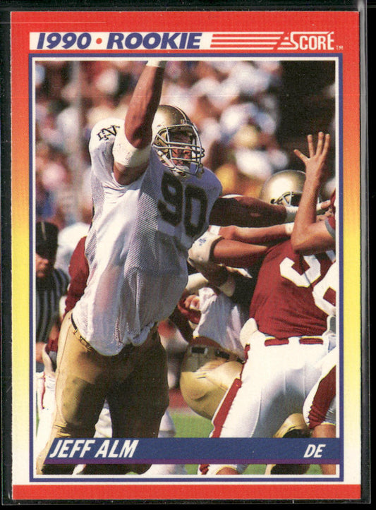Jeff Alm 1990 Score #298 RC Notre Dame Fighting Irish