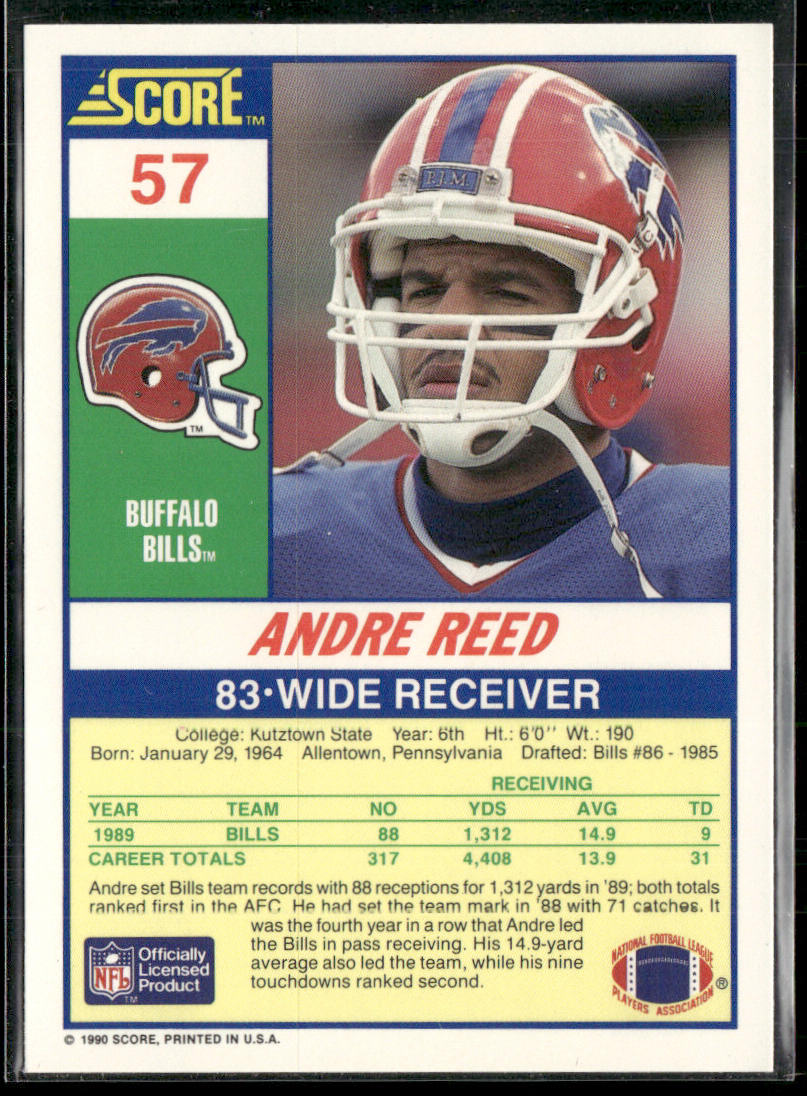 Andre Reed 1990 Score #57 Buffalo Bills