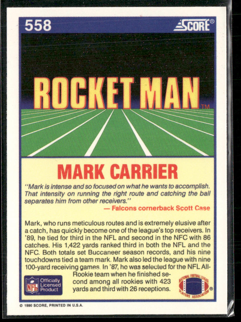 Mark Carrier 1990 Score #558 Tampa Bay Buccaneers