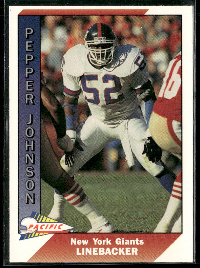 Pepper Johnson 1991 Pacific #349 New York Giants