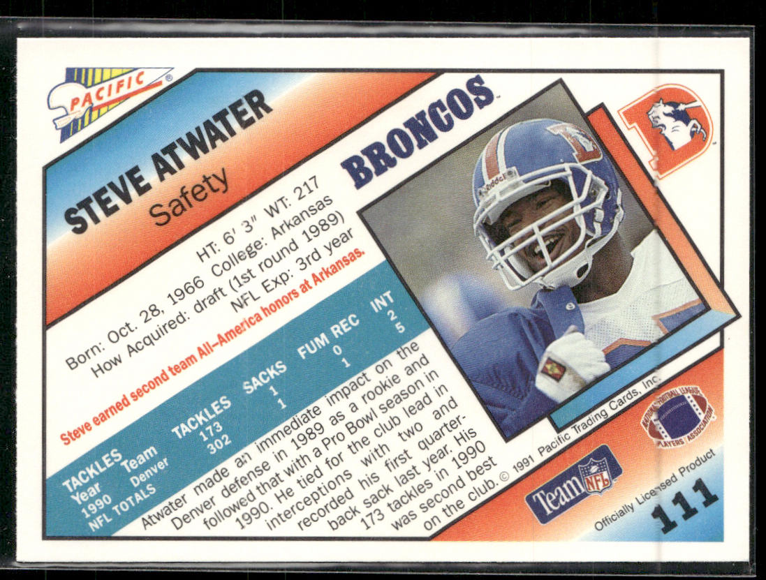 Steve Atwater 1991 Pacific #111 Denver Broncos