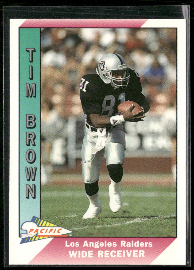 Tim Brown 1991 Pacific #228a Los Angeles Raiders
