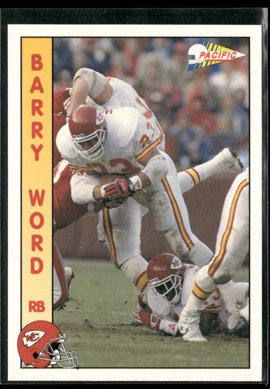 Barry Word 1992 Pacific #456 Kansas City Chiefs