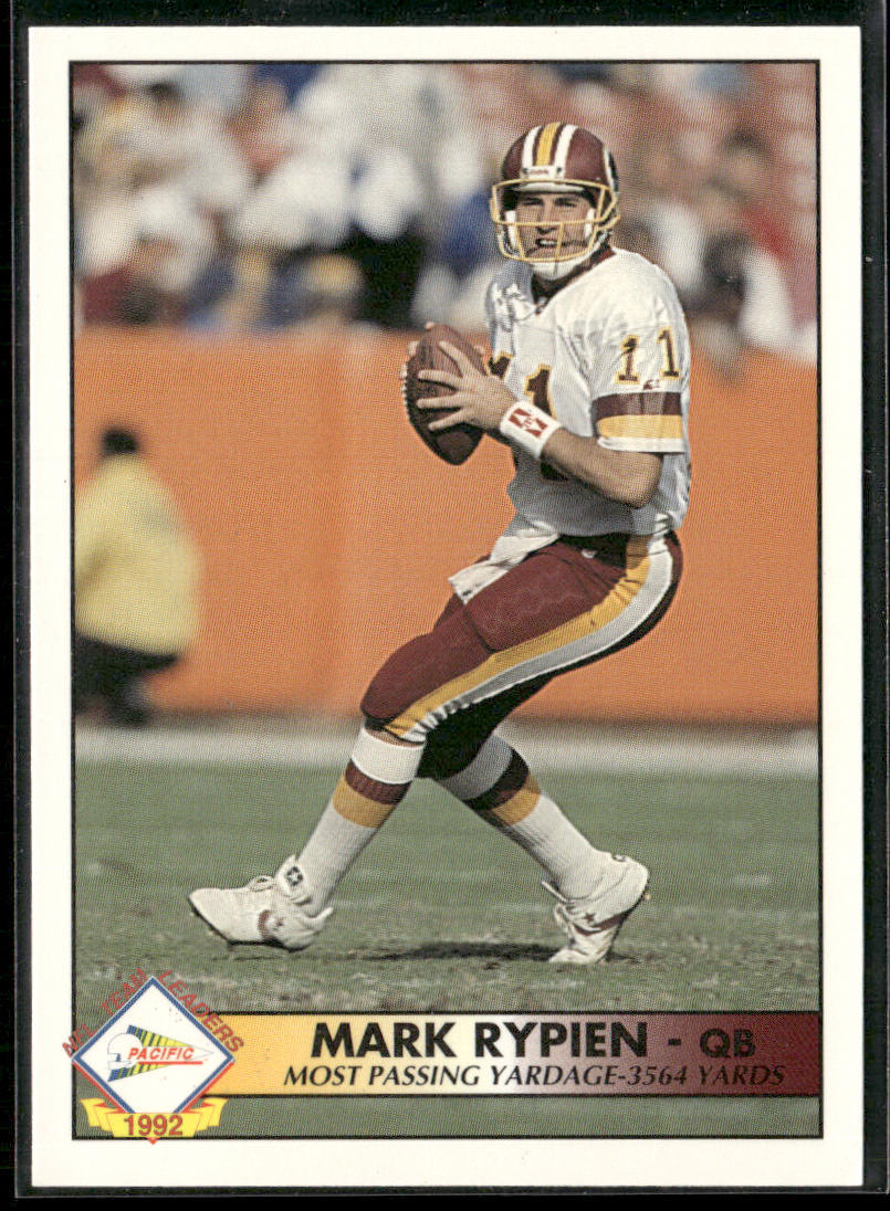 Mark Rypien 1992 Pacific Statistical Leaders #28 Washington Redskins
