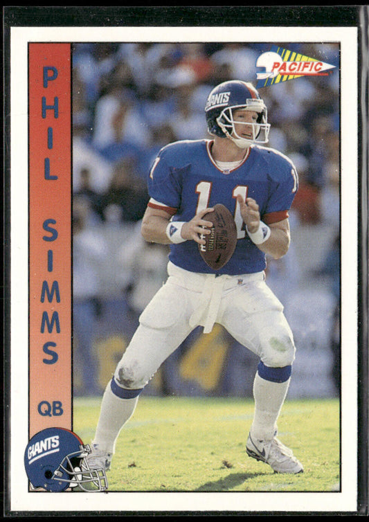 Phil Simms 1992 Pacific #536 New York Giants