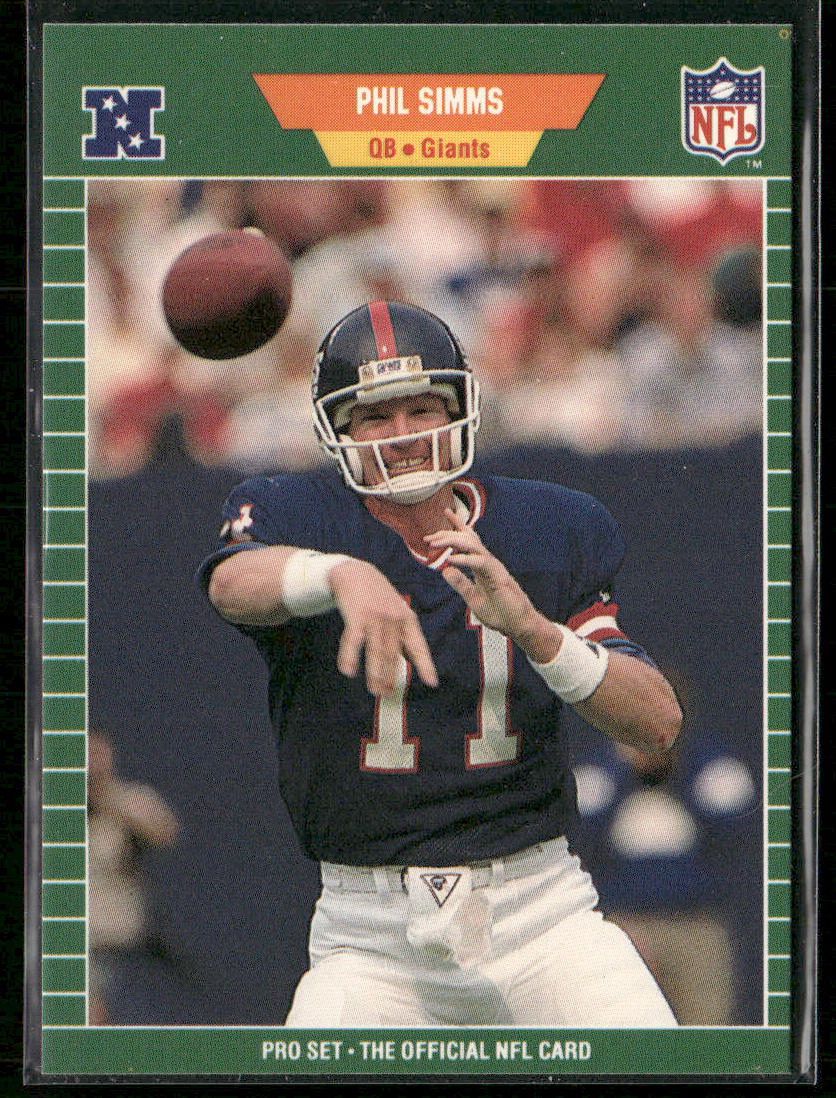 Phil Simms 1989 Pro Set #291 New York Giants