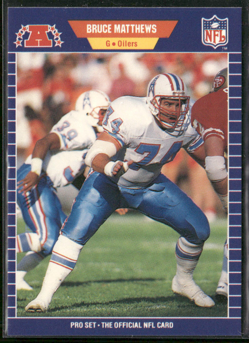 Bruce Matthews 1989 Pro Set #148 RC Houston Oilers