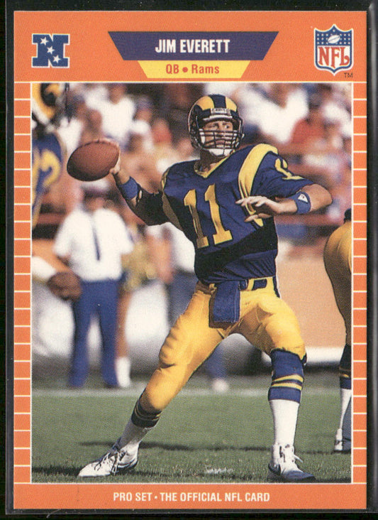 Jim Everett 1989 Pro Set #199 Los Angeles Rams