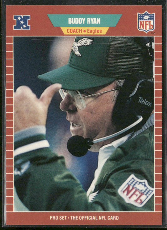 Buddy Ryan 1989 Pro Set #327 Philadelphia Eagles