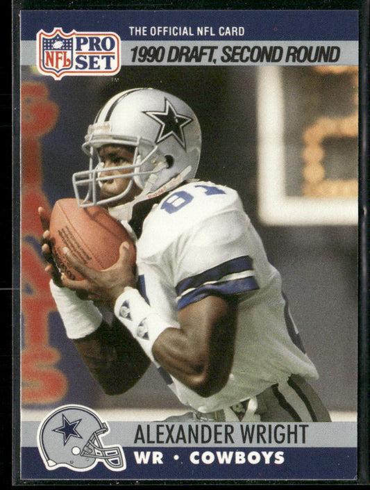 Alexander Wright 1990 Pro Set #695 RC Dallas Cowboys
