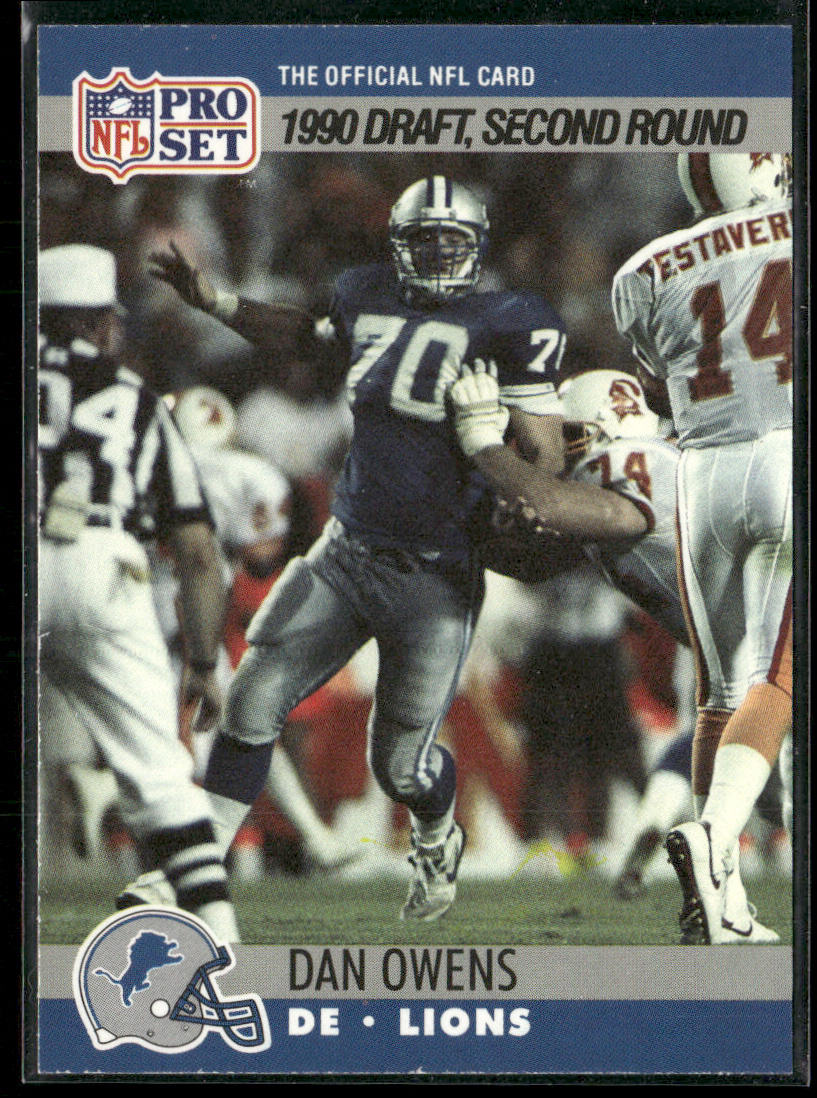 Dan Owens 1990 Pro Set #704 RC Detroit Lions