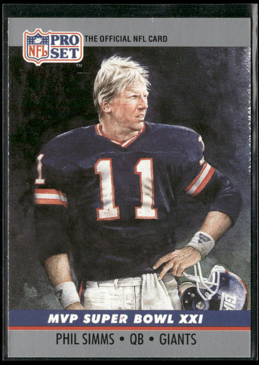 Phil Simms 1990 Pro Set Super Bowl MVP Collectibles #21 New York Giants