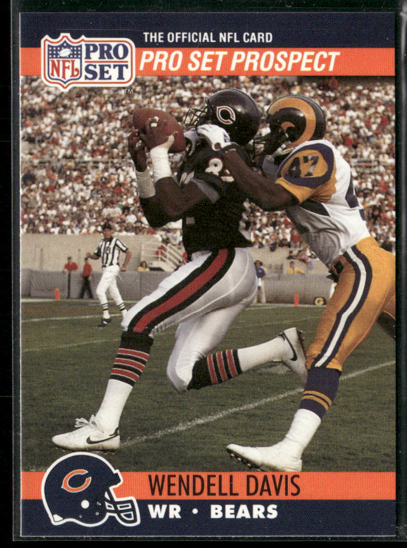 Wendell Davis 1990 Pro Set #727 RC Chicago Bears