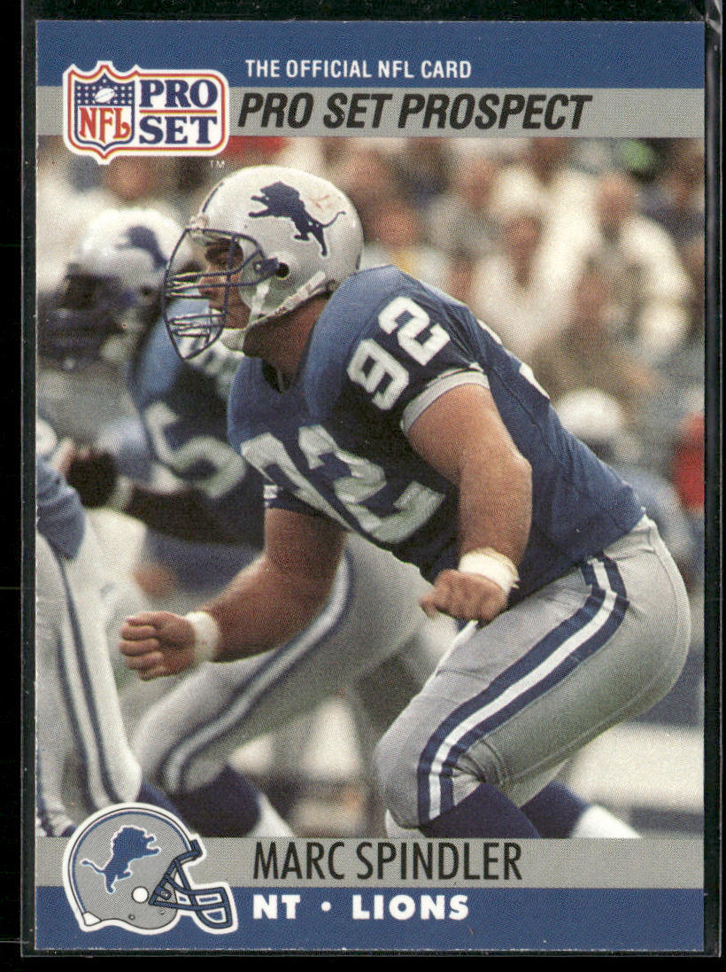 Marc Spindler 1990 Pro Set #733 RC Detroit Lions