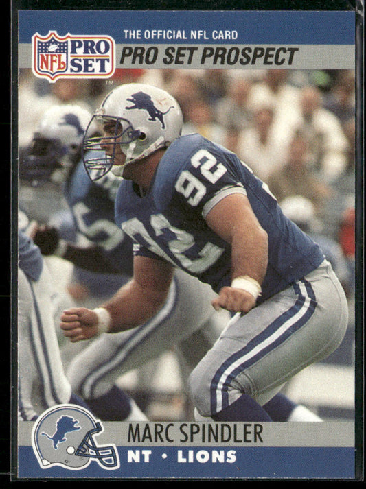 Marc Spindler 1990 Pro Set #733 RC Detroit Lions