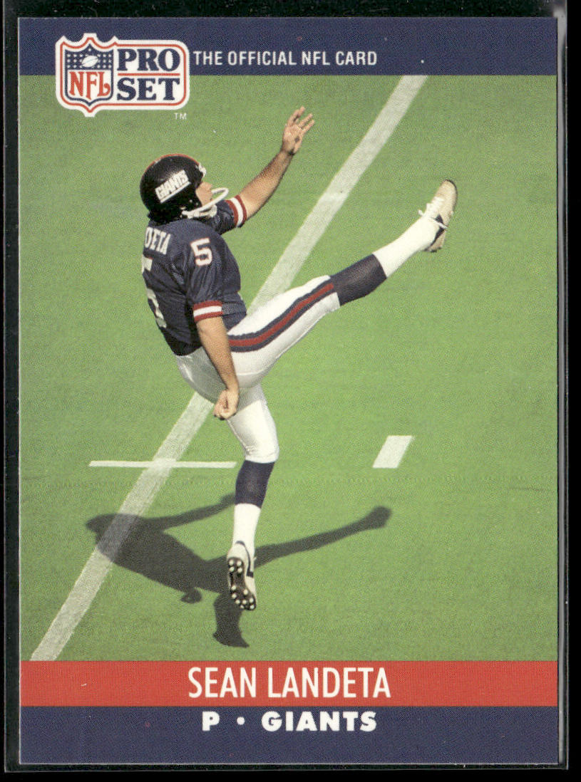 Sean Landeta 1990 Pro Set #597 New York Giants