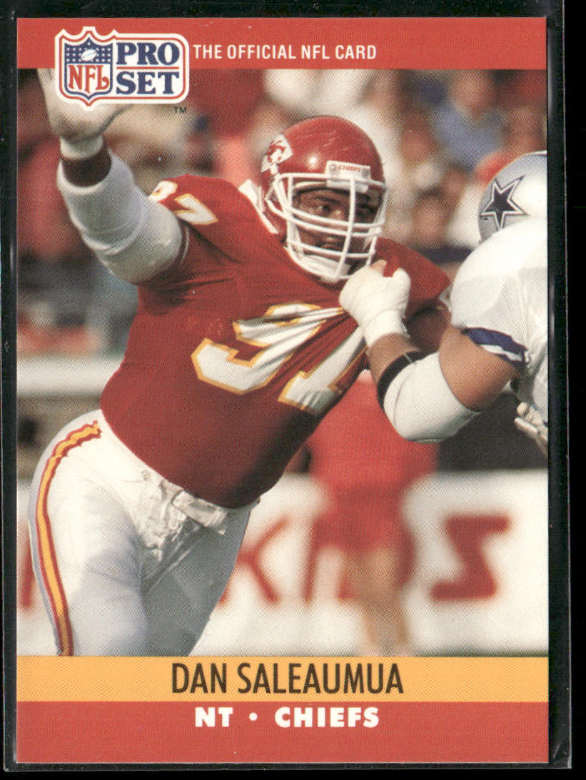 Dan Saleaumua 1990 Pro Set #535 RC Kansas City Chiefs