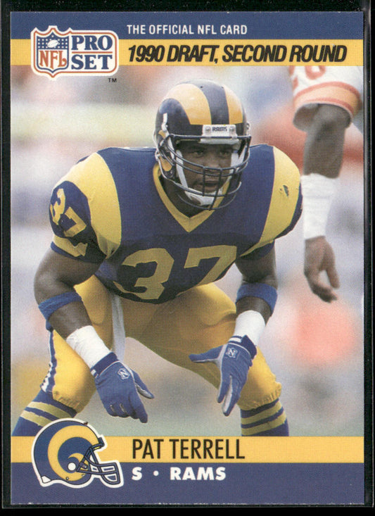 Pat Terrell 1990 Pro Set #718b RC Los Angeles Rams