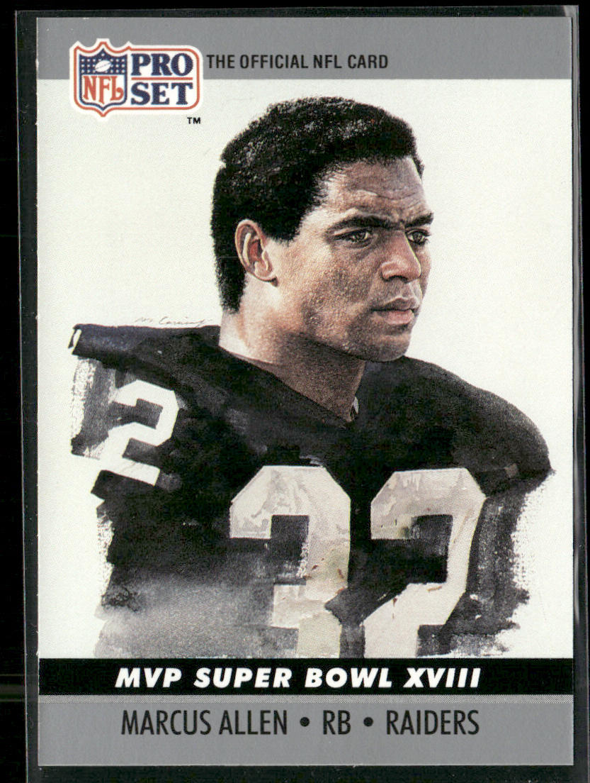 Marcus Allen 1990 Pro Set Super Bowl MVP Collectibles #18 Los Angeles Raiders