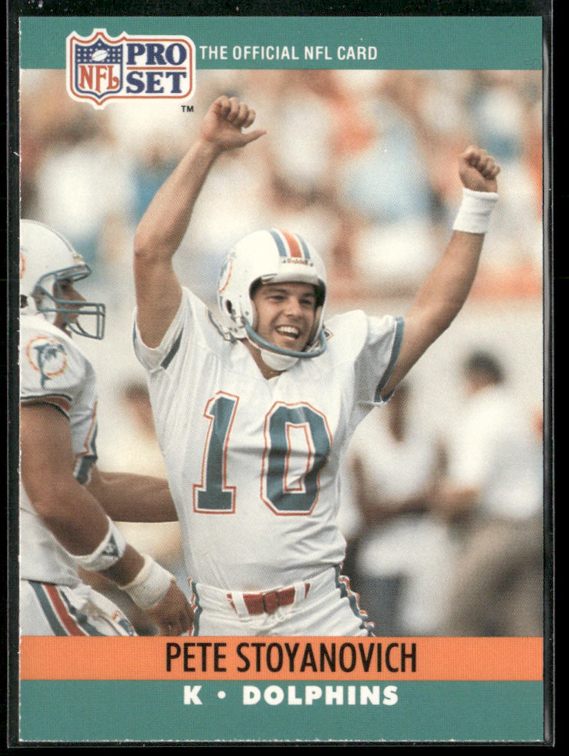 Pete Stoyanovich 1990 Pro Set #564 RC Miami Dolphins